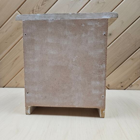 Coastal decorative whitewashed wood jewelry bx Gold Pineapple Design County Boho - Picture 3 of 10